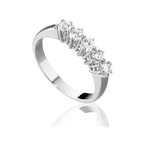 Anello mezza veretta con diamanti Cierre Gioielli
