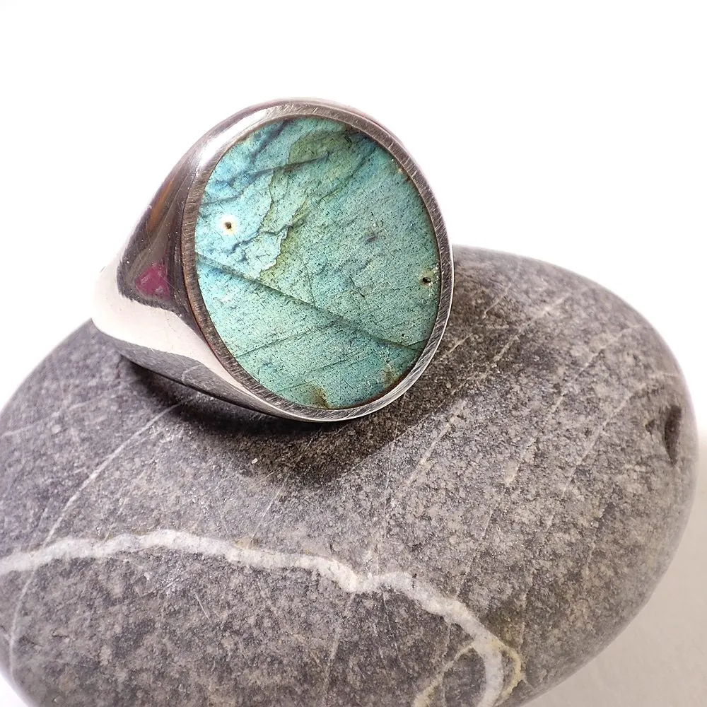 925 Labradorite silver pinky ring - NEDUS