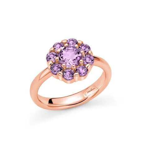 Anello Miluna Fiore Argento Rosé E Ametista LID3853