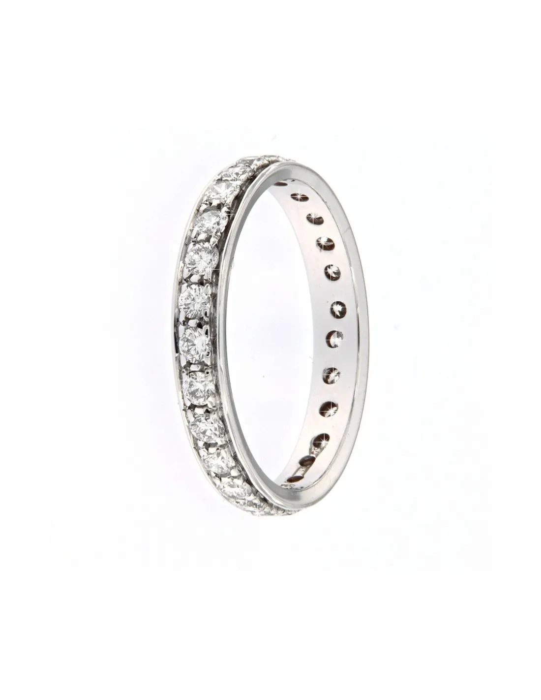 ANELLO ORO BIANCO GIRODITO ETERNITY DIAMANTI 0,81