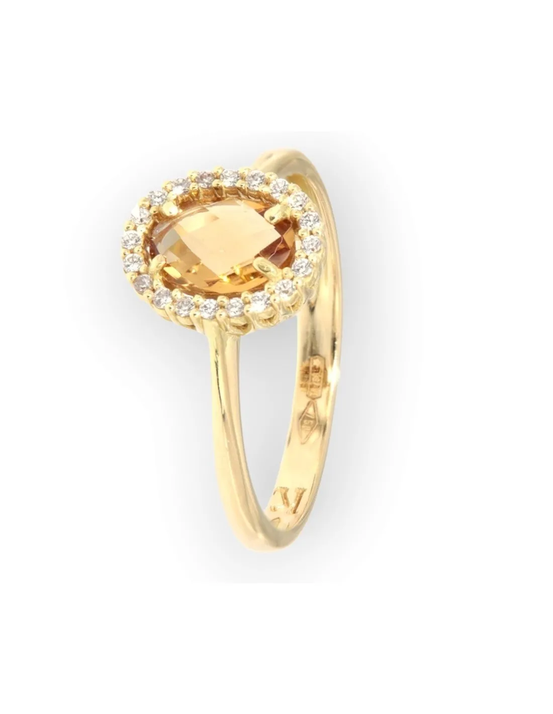 Anello Oro Giallo Principessa Gialla 7x5MM