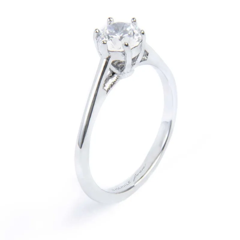 Anello solitario zircone 5,25mm