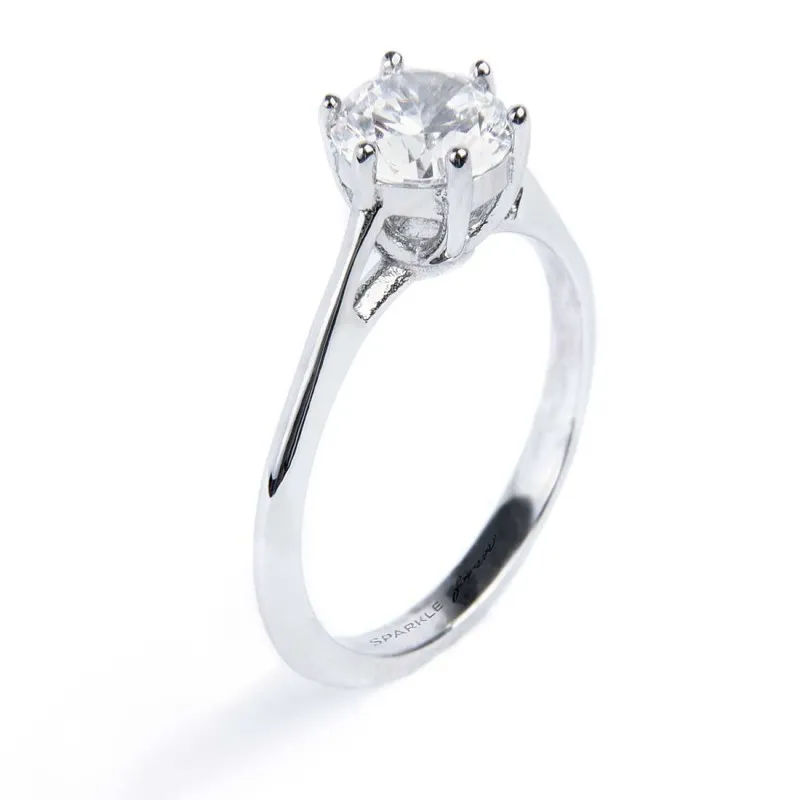 Anello solitario zircone 6,25mm