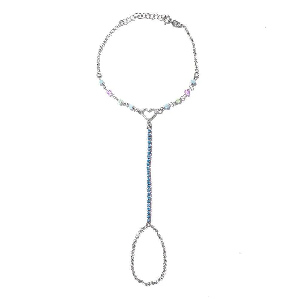 Bracciale Baciamano Tennis Azzurro