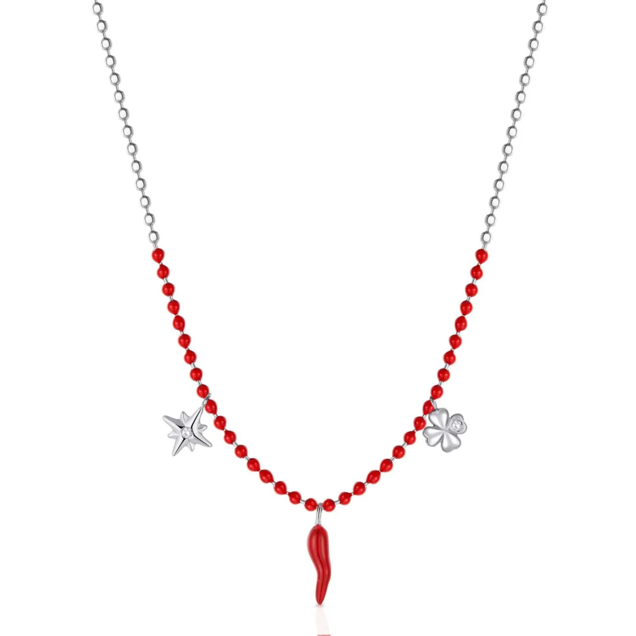 Collana Brosway donna Chant Stella, quadrifoglio, cornetto