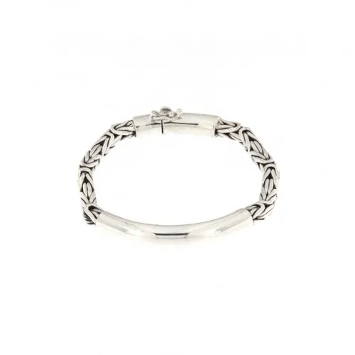 5mm Cobra Bracelet with Smooth Center, in 925 Silver