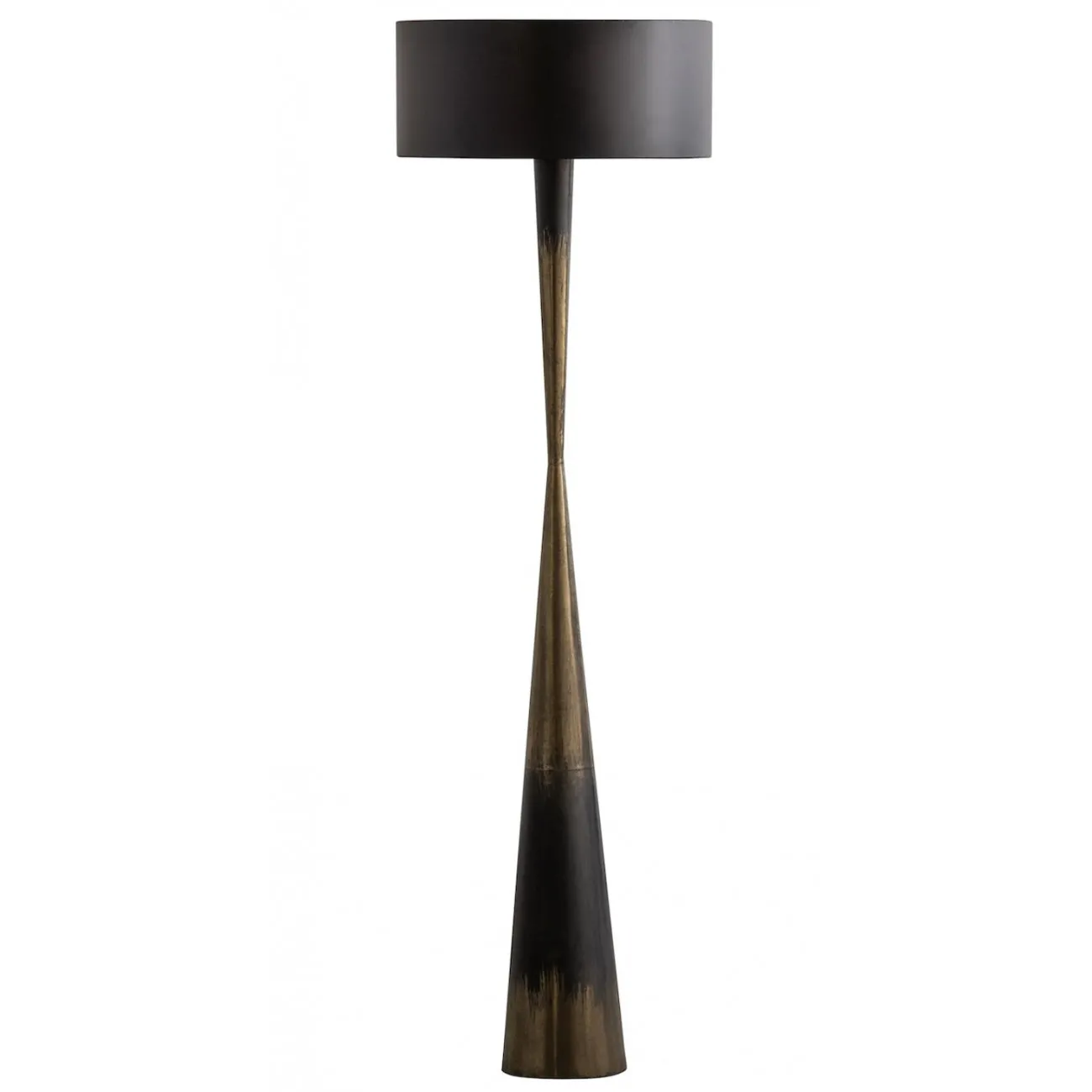 BLACKOUT TOO - Stehlampe aus schwarzem und goldenem Metall