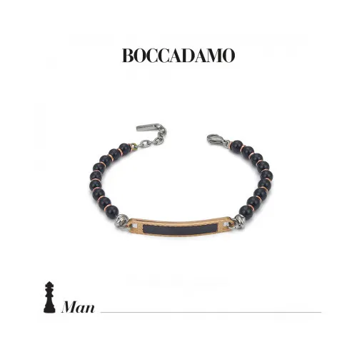 Boccadamo - Bracciale con onice e Pvd rosa
