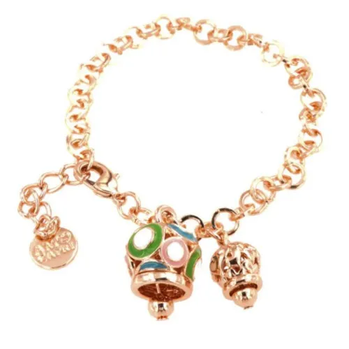 Bracciale 3571944 AmoCapri In Metallo Con Campana Colorata E Piccola Campanella Con Cuori