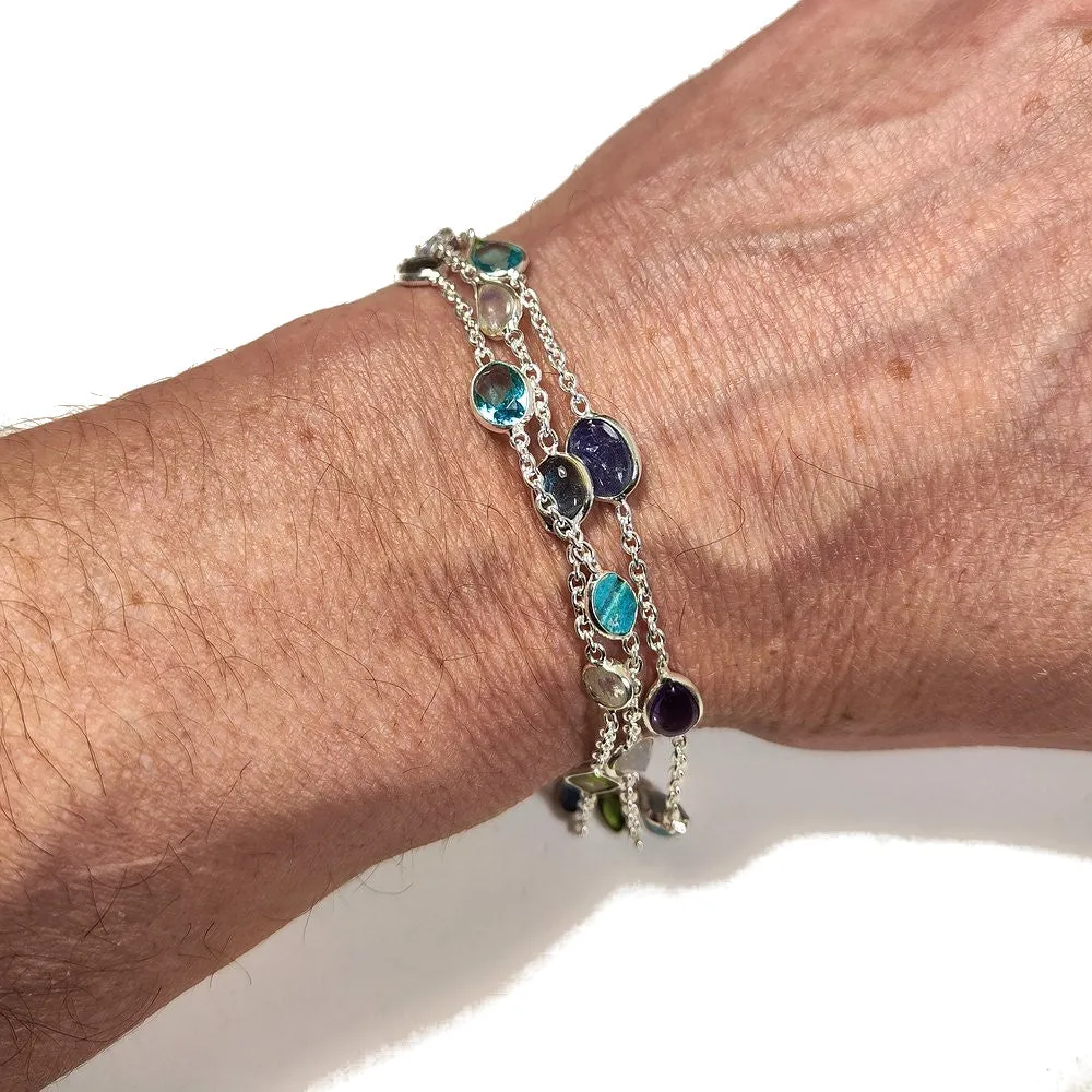 ARMBAND mit Silbersteinen - YAMIR