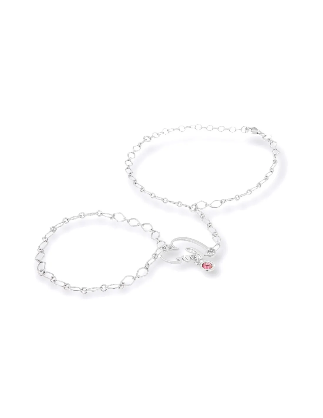 Bracciale Argento Rodiato Baciamano Love