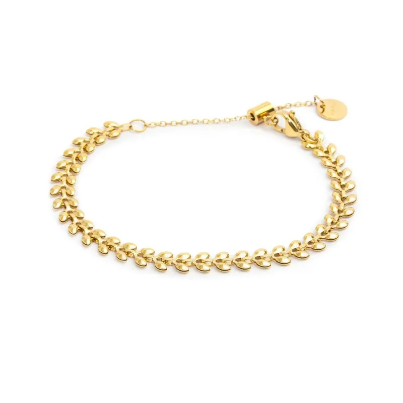 Bracciale catena a foglia chevron