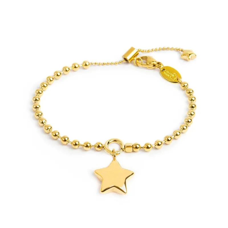Bracciale catena a sfere con stella