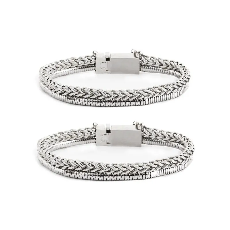 Bracciale catena fish bone 4,2mm e snake