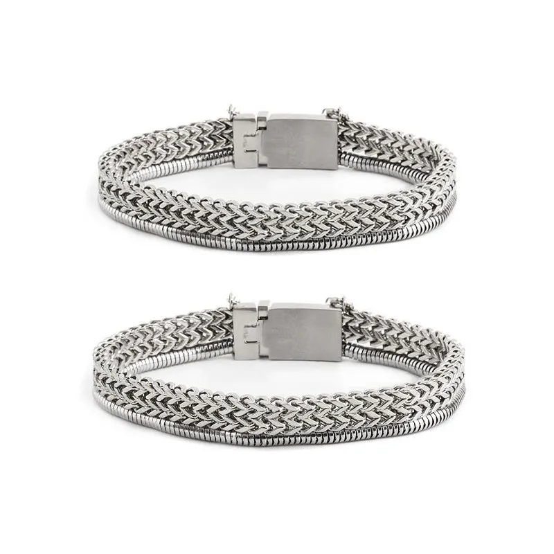 Bracciale catena fish bone 6,3mm e snake