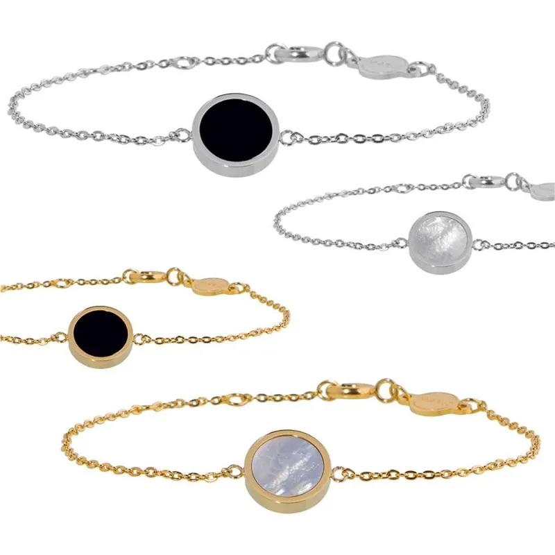 Bracciale con acrilico e madreperla