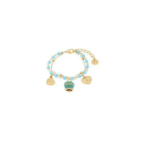 Bracciale con campanella portafortuna turchese