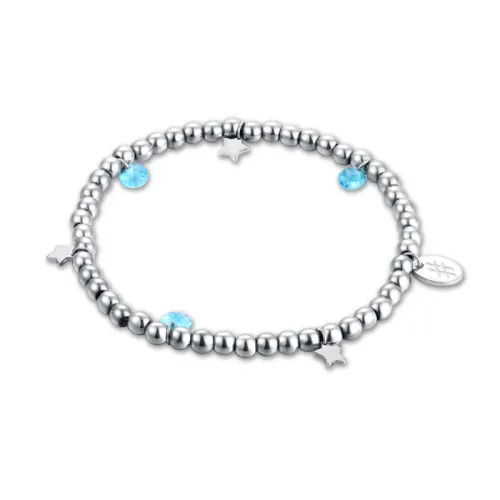 Bracciale con elastico stelle e pietre turchesi Brand Gioielli