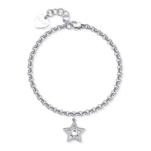Bracciale con pendente a forma di stella e cristallo.