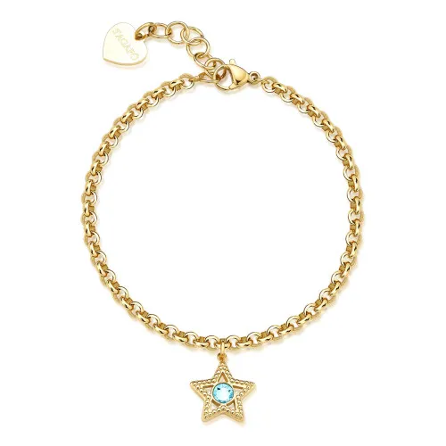 Bracciale con pendente a forma di stella e cristallo turchese