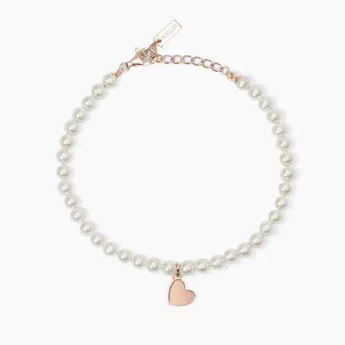 Bracciale con perle conchiglia e cuore Mabina