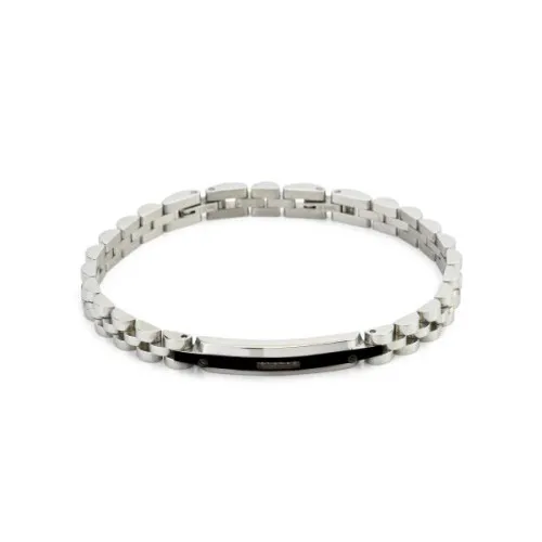 Bracciale con targhetta centrale Boccadamo