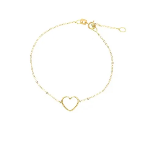 Bracciale Cuore Passante Oro Giallo 18kt