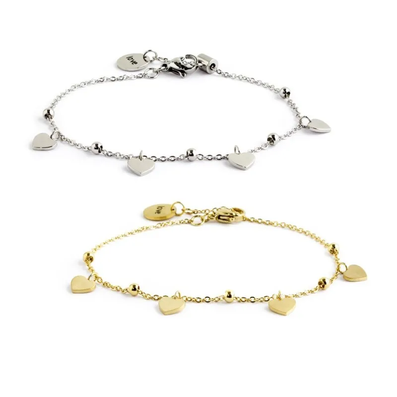 Bracciale cuori pendenti
