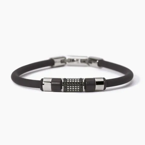Bracciale in acciaio 316L e PVD Nero