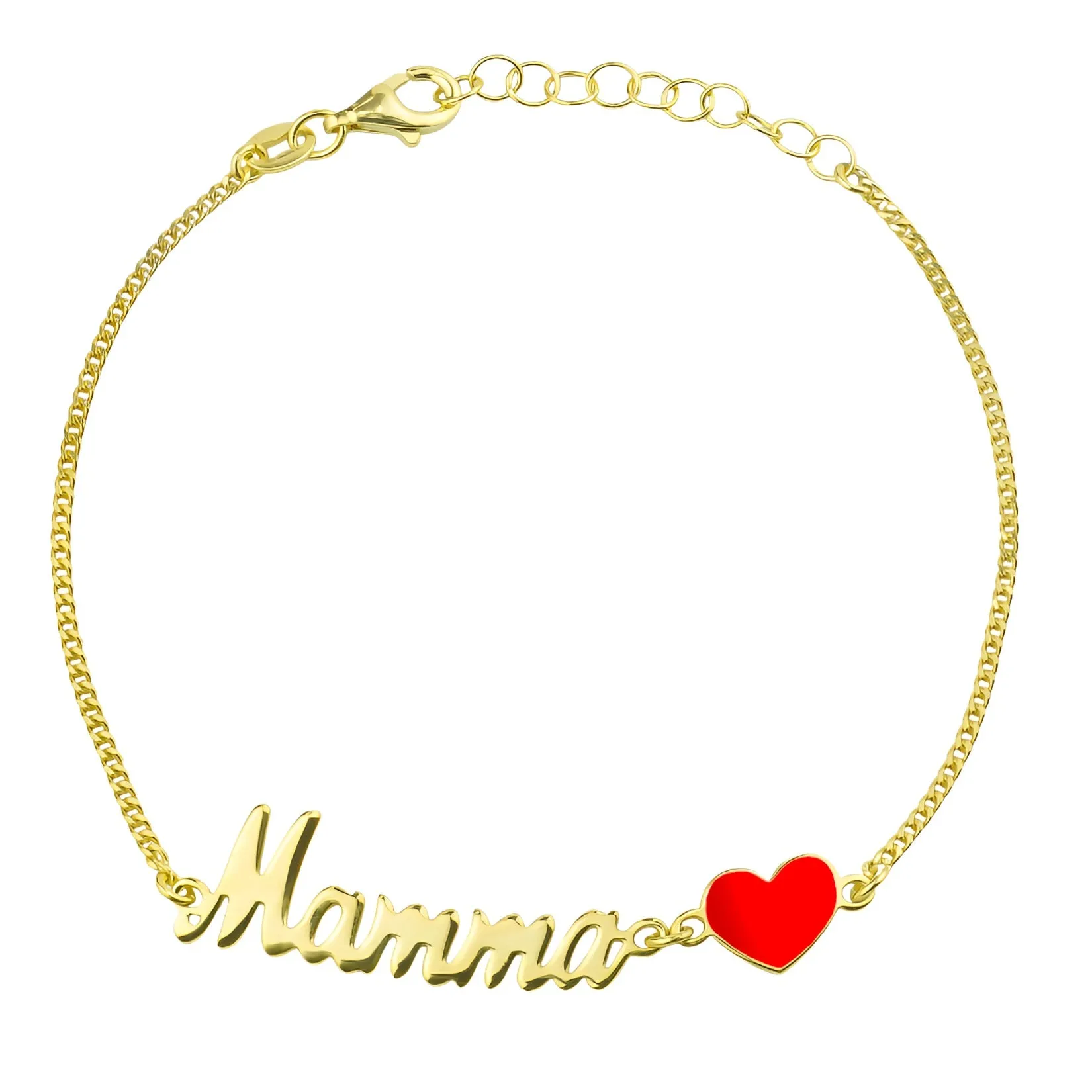 Bracciale Mamma Cuore Rosso