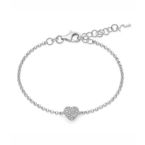 Bracciale Miluna Argento Cuore e Topazi 0,33 ct BRD1092
