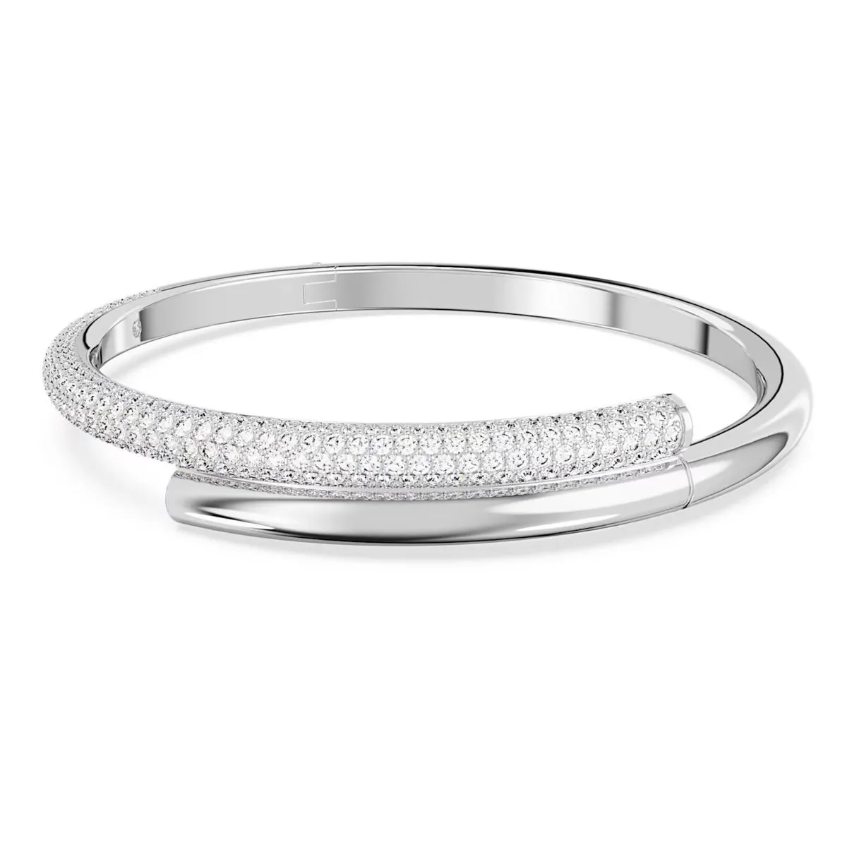 Bracciale rigido Dextera Chiusura magnetica, Bianco, Placcato rodio