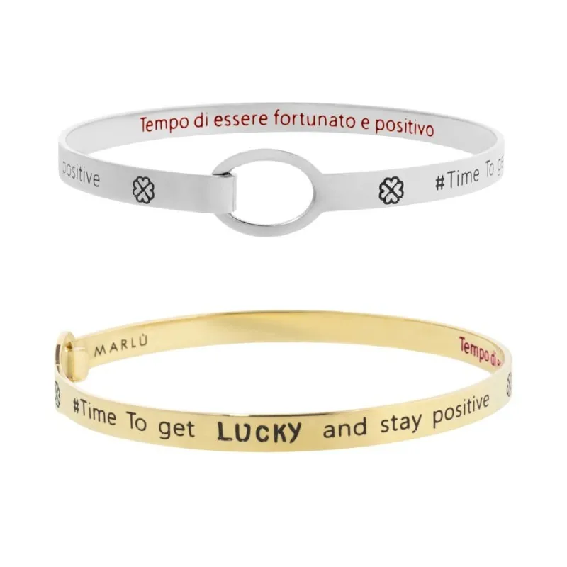 Bracciale rigido quadrifoglio