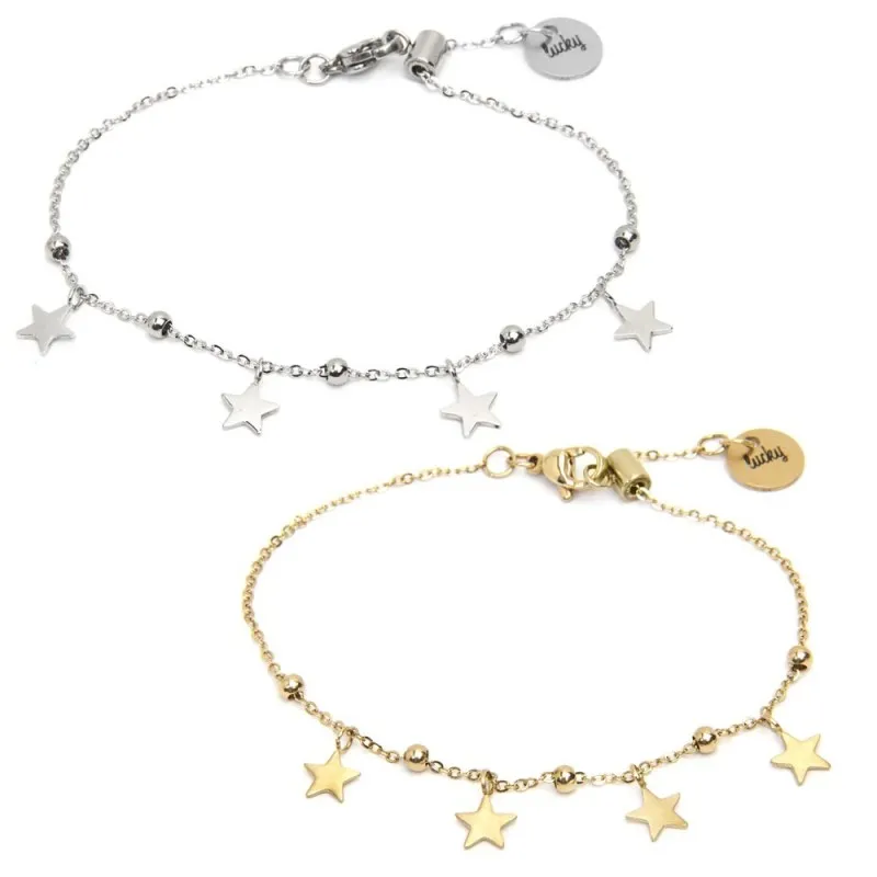 Bracciale stelle pendenti