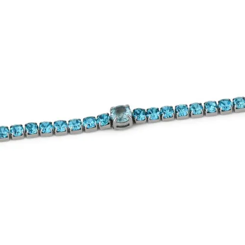 Bracciale tennis donna con zirconi acquamarina Mya Boccadamo