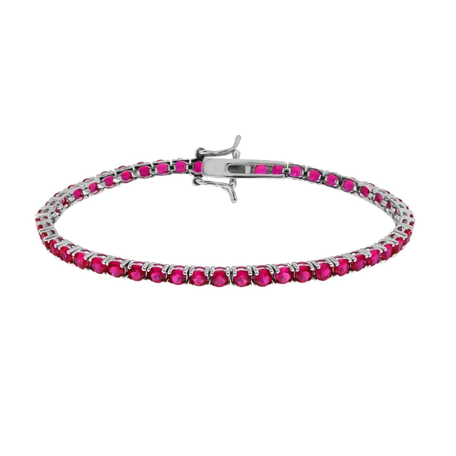 Bracciale Tennis zirconi Fucsia 3mm