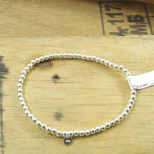 SILBER ARMBAND Mini-Kugeln