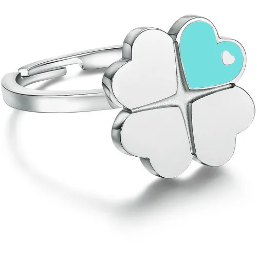 BRAND 03RG004T-10 Anello Regolabile con Quadrifoglio