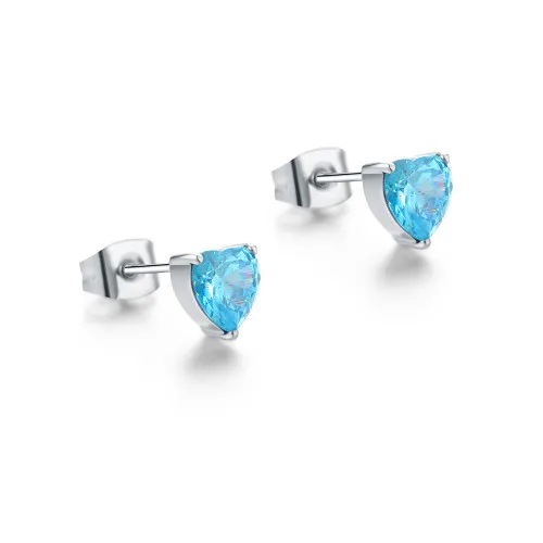 Brand gioielli orecchini lobo cuore azzurro