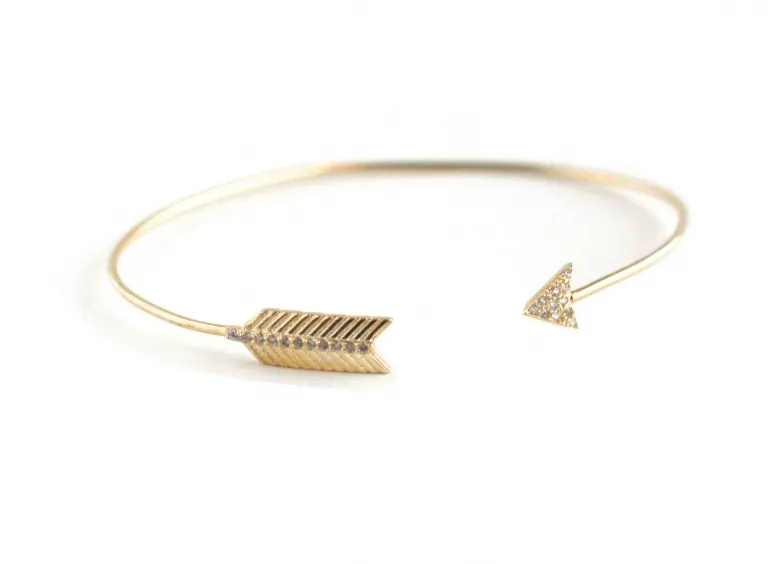 Pulsera rígida Flecha oro