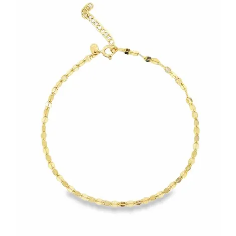 Cavigliera Maglia Doppia Argento Dorato