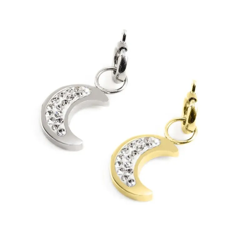 Charm luna con cristalli