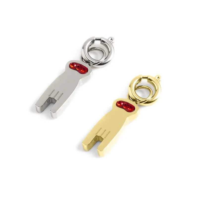 Charm mano corna con cristalli