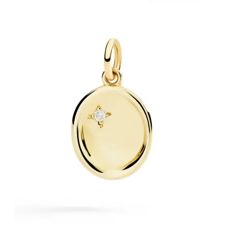 Ciondolo Dodo Sigillo Oro Giallo 9kt e Diamante