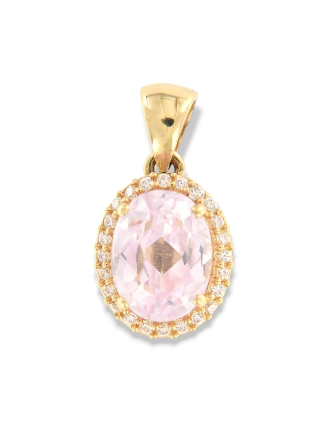 Ciondolo Oro Giallo Principessa Rosa 8x6MM
