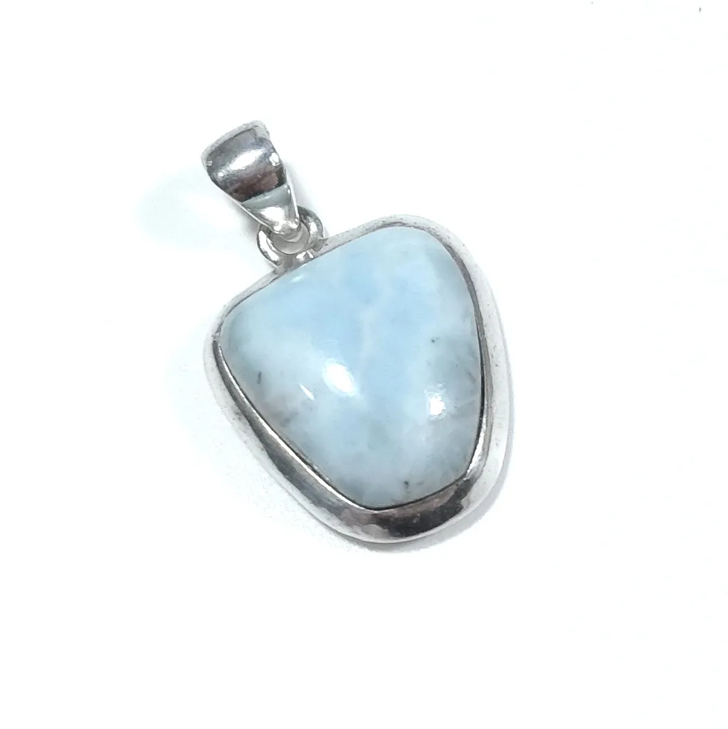 Anhänger mit Stein aus 925er Silber Handgefertigter Larimar-Anhänger | SILBERSCHMUCK
