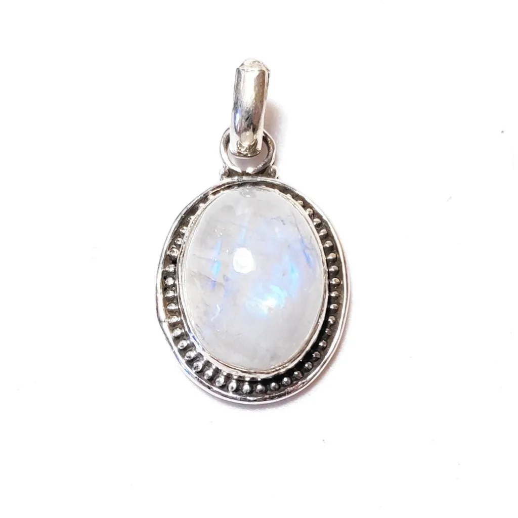 Silberanhänger aus 925er Silber Mondstein