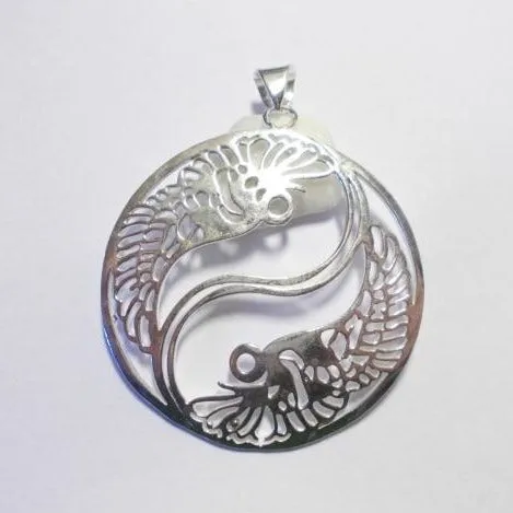 YIN-YANG-Anhänger aus versilbertem Messing – LUCKNOW