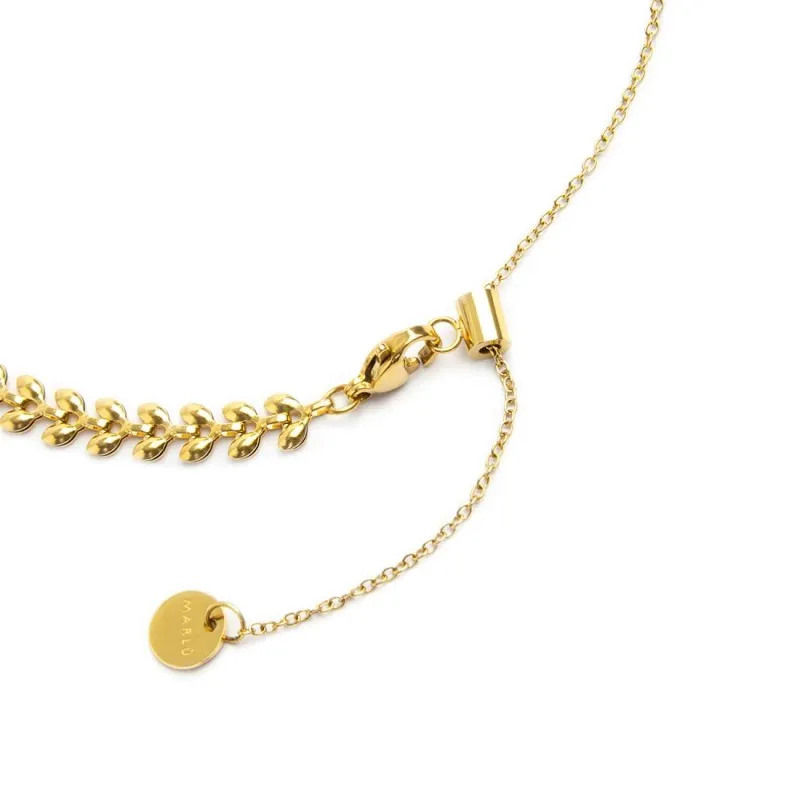 Collana catena a foglia chevron
