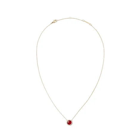 Collana Daniel Wellington Necklace Red Agathe Gold